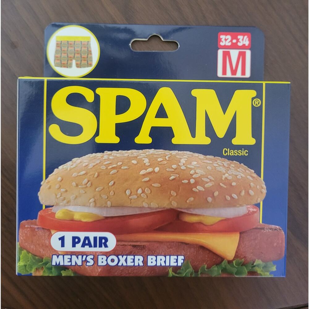 SPAM Novelty Boxer Briefs Shorts Underwear Size Medium NIB
